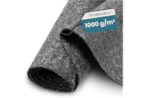 TeichVision – Teichvlies 1000g / Vlies für Teich & Pool 7m x 2m / Schutzvlies als Poolunterlage/Bodenvlies Pool in grau