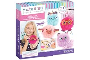 Make It Real DIY-Plüschspielzeug Bommelfiguren-Bastelset - Kunst- und Bastelarbeiten für Kinder - Geschenke für Mädchen