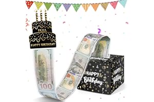‎WENMTHG WenmthG Lustige Geldgeschenke Geburtstag - Happy Birthday - DIY Überraschungsbox, Geburtstag Spardose für Bargeld Geschenk Ziehen, Geschenkbox Geburtstag für Eltern, Liebhaber, Kinder und Freunde