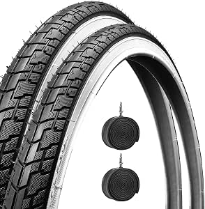 Deestone EBA28BCD 2 COPERTONI BIANCONERO + 2 CAMERE d'Aria per Bicicletta  Bici City Bike Trekking 700 X 35 28 1 5/8 3/8 (37-622) : Sport e tempo  libero