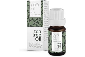 ‎TEA TREE OIL AUSTRALIAN BODYCARE 100% Reines Teebaumöl 10 ml by Australian Bodycare - Ätherisches Tea Tree Oil für unreine Haut, Kopfhaut, Haare, Gesichtspickel - Pflege bei Akne, Fußpilz, Nagelpilz