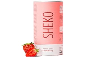 ‎SHEKO SHEKO Balance Shake Erdbeere - 21 Cremige Mahlzeitenersatz Shakes zum Abnehmen - Proteinreich, Glutenfrei & Natürlicher Geschmack - Abnehmen Shake
