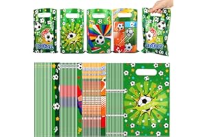 TDUNSYA 52 Pieces Sachet Bonbons Anniversaire Football Sac Bonbon, Sacs de Faveur de Fête de Foot, Sacs de Fête de Fotball en Plastique pour Enfants pour Offrir en Cadeau, Adaptés au Bricolage, aux Souvenirs