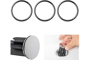 YOUR DAY MATE Joint d'étanchéité en Caoutchouc Souple pour Bouchon de lavabo, Lot de 3, Ø ext. 38 mm, Ø int. 32 mm, À Utiliser avec Les bondes de Douche de Ø 40mm, Joint de Remplacement pour Bouchons Salle de Bain