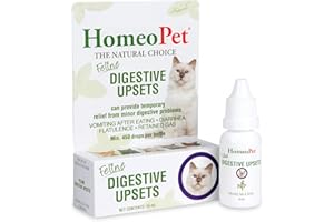 HomeoPet Feline Digestive Upsets, Natural Pet Digestive Support for Cats and Kittens, Safe and Natural Cat or Dog Medicine, 15 Milliliters