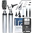 Zyrev Otoscope Oph Diagnostic Set - 36 Piece Medical and Nursing Student Otoscope/Opthalmoscope Diagnostic Kit - with Leather Case for Educational and Professional Settings (Regular)