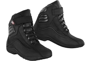 VASTER Motorcycle Boots Leather Waterproof Motorbike Shoes Short ankle racing boots Lace Up Riding Touring Adventure Outdoor Boot