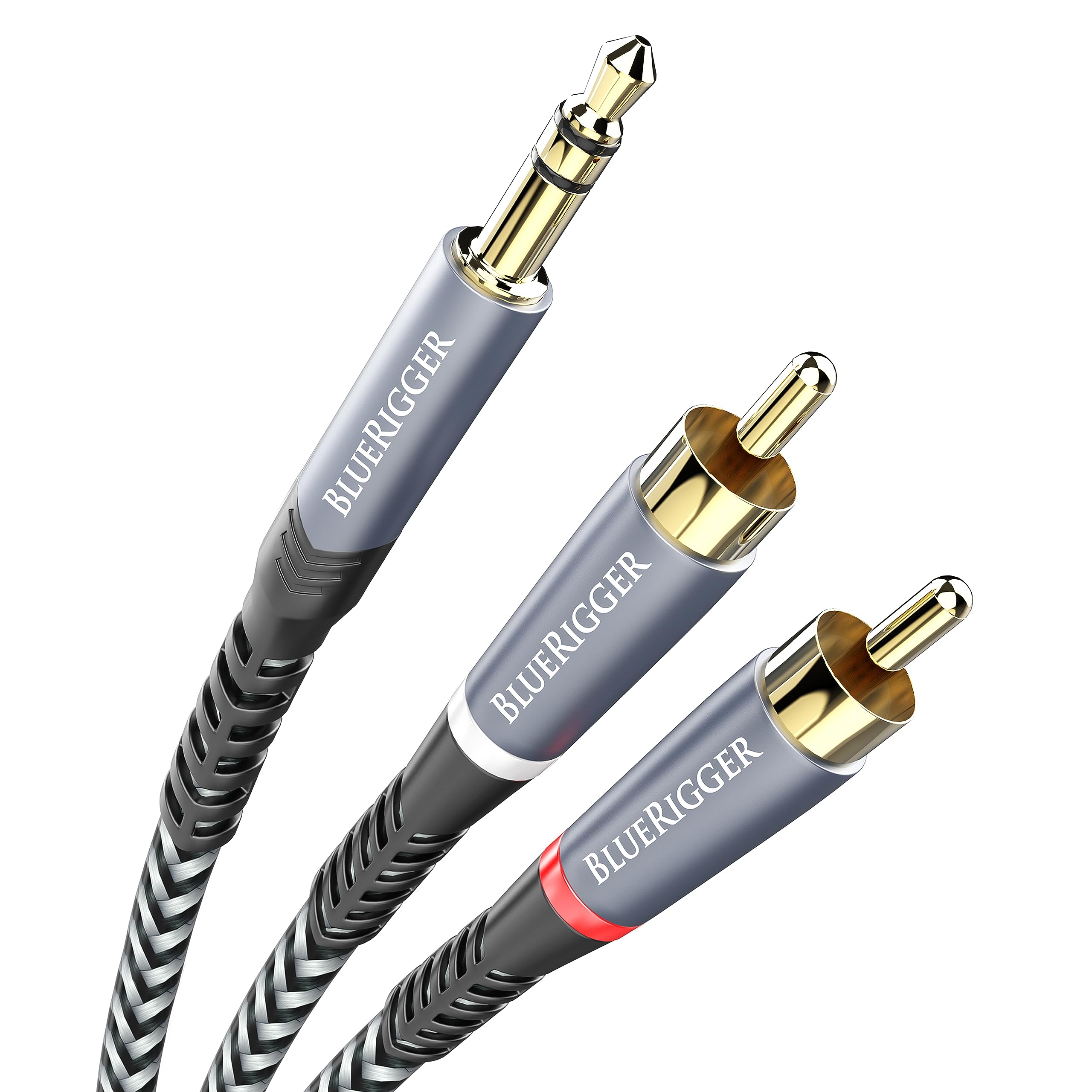 BlueRigger 3.5mm to RCA (2) Stereo Audio Cable (8 Feet / 2.4 Meters)