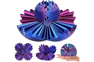 BEFRENETIC Fidget Toys, 2.36 Inches Steampunk Whirling Wonder, Fidget Deformable Gear Sphere Fun 3D Ball and Gear Sphere for Emotional Stress Relief (Purple Blue)