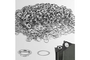 Gebiuhoo Occhielli in Acciaio Inox 400 Pezzi pinze Occhielli telone Occhielli 10 mm Kit di Strumenti Occhiello Occhiello Occhiello per Scarpe Abbigliamento Pelle Tessuto telone
