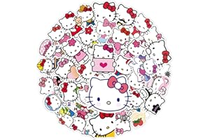 KEULABLEN He_llo Ki_tty Stickers, 100 Pcs Mignons Jolis Autocollants, Vinyle Autocollants Imperméables pour Skateboard Ordinateur Portable Guitare Enfants