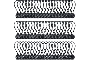 LARILOTTE 60pcs Tendeur Elastique avec Boule, Sandow Elastique, Tendeur Bache pour Bannière, Pavillon, Bâche, Camping, Tente, Rideaux Harnais d’Extension, Épaisseur 4mm Très Fort (60)