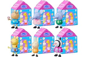 TOPTOYS2U BARGAIN BUNDLES Peppa Pig - 3" 8cm Poseable Articulated Blind Box Figure Sets Identified - 6 Pack - Set 2