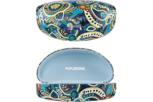 molshine Étui à lunettes de soleil à coque rigide, grand étui à lunettes pour femmes hommes lunettes de soleil surdimensionnées