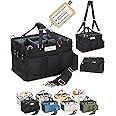 FifthStart Wearable Cleaning Caddy with Handle for Cleaning Supplies, Shoulder & Waist Straps (Black, X-Large)