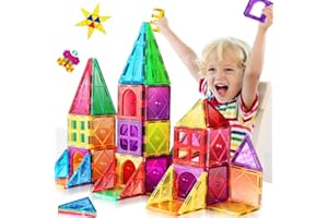 KAYSAITOY Magnetic Building Blocks 3D Colorful Magnetic Tiles for Kids Ages 4-8 STEM Early Educational Construction Magnet Toys Building Set for Toddlers 3 + Year Old Boys Girls Christmas Birthday Gifts