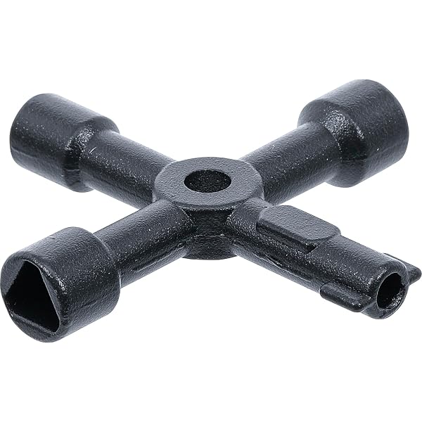 CPJJ 2-teiliges Schaltschrankschlüssel-Set – 4-in-1 Multifunktionsschlüssel Aus Zinklegierung, Silber