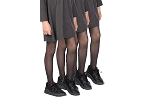looksy Tonia Lot de 3 paires de collants italiens pour filles, 20 DEN, légers, transparents, à pieds unis, bas d'école de danse de Ballet