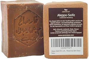 Carenesse Aleppo mydło 55% olej laurowy 45% oliwa z oliwek – oryginalne mydło do włosów wegańskie ręcznie robione – mydło Aleppo – tradycyjny przepis z orientu