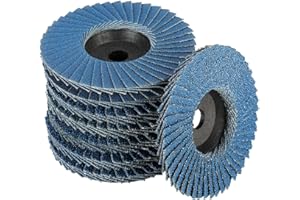 QOXEZY Set of 8 Flap Discs 76 mm x 10 mm Grit 40/60/80/120 Mixing Set Flat Grinding Disc Abrasive Mop Flap Disc for 10.8-12 V Angle Grinder