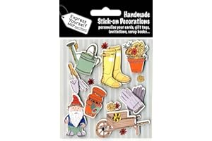 Express Yourself MIP, self adhesive, Gardening & Gnome Toppers - Ideal for Card Making, Scrapbooking, Papercrafts, Childrens Crafts etc