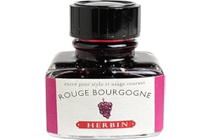 Jacques Herbin 13028T - 30ml Bottle of Ink for Fountain Pens and Rollerball Pens - Rouge Bourgogne