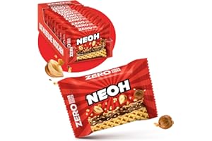 ‎NEOH NEOH Haselnuss-Knusperwaffeln | 1g Zucker, 95 kcal, 21g | Keto-freundlich, Low-Carb, ballaststoffreich | Die neue Alternative zu traditionellen Süßigkeiten | 12 x 21g