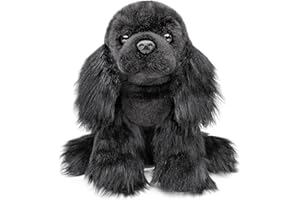 lilizzhoumax Simulation Cocker Spaniel Dog Plush Toy 32cm/12”, Realistic Stuffed Animal Wild Dog Puppy Stuffed Animals, Cute Soft Dog Plush Home Decoration Toys, Gift for Kids