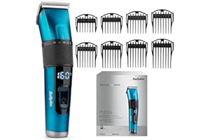 BaByliss Japanese Steel Hårklippare - Litiumbatteri, 160-Minuters Drift, 3-Timmar Fulladdning, Inkluderar Hårt Förvaringsfodral, Svart, E990E