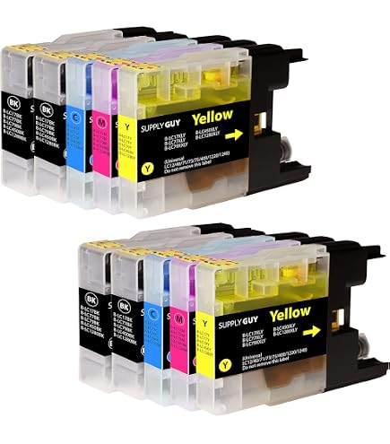 4 Cartouches D'encre Jaune XL Pour Brother MFC-J Série - Go Inks, Compatibles, Neuves