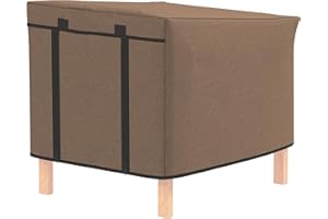 PawHut Rabbit Hutch Cover, Guinea Pig Hutch Cover, for Model X-D2-0047 & Similar Models, 43 x 52 x 37cm, Brown