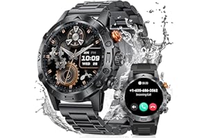 DEKELIFE Smartwatch Uomo con Chiamate, 1.53" IPS Always-On Display Orologio Smart Watch, 124 Modalità Sportive, Corsi di Fitness, 350 mAh IP68 Impermeabile Sonno/Cardiofrequenzimetro, Android iOS Nero