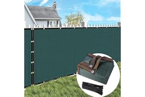 Gekufa Privacy Netting 2mx10m Garden Screening 130g/m² Fence Screening 90% HDPE Outdoor Shading Net UV-Resistant Tear-Resistant Windbreak Netting with Cable Ties and Eyelets