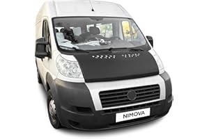 NIMOVA Front Full Plain Black Bonnet Hood Bra Cover Protector Guard For Fiat Ducato Peugeot Boxer Citroen Relay 2007-2014
