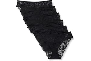 Amazon Essentials dam stretch spets bikini trosa, paket med 6