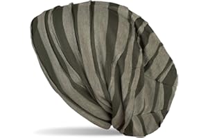 styleBREAKER Gorro Beanie clásico con Estampado de Pliegues, Beanie Largo, Unisex 04024053