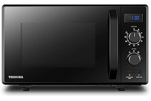 Toshiba Micro-Ondes 3-en-1 23L MW2-AG23PF(BK), Micro-ondes sur Pied avec Fonction Grill & Combi, Grill 900W/1000W, Fonction ECO, Plateau Tournant avec Mémoire de Position, Noir
