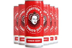 Longbottom & Co. Virgin Mary, 250ml Can, Real Spiced Tomato Juice Never From Concentrate, Bloody Mary Mix, Vegan and Gluten-Free (24 Pack)