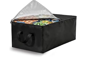achilles stor kylväska kyl-insats termoväska för fällbox kylbox isoleringslåda inköpslåda isolering för värme och kyla mattransport svart, 60 cm x 40 cm x 25 cm