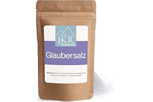 JKR SPICES JKR Minerals Sal de Glauber 200g, sal de Glauber de calidad alimentaria, sulfato de sodio grado alimenticio, Na₂SO₄ en bolsa neutra en CO₂ y resellable