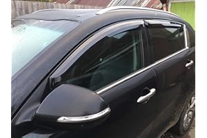 Autoclover - Lot de 4 déflecteurs de vent pour Kia Sportage - Couleur fumée