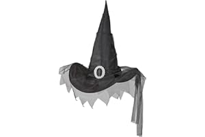 W WIDMANN MILANO PARTY FASHION WIDMANN - Gorro de Bruja Reversible con Lentejuelas, Mujer Adulta, Halloween, Carnaval, Fiestas Temáticas