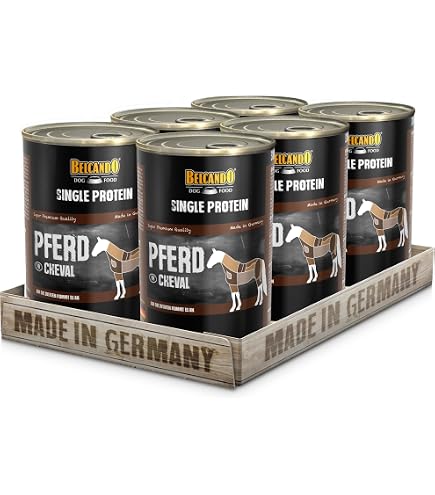 WOLFSBLUT  Wide Plain Adult | Nassfutter mit natrlichen Zutaten und  wertvollen Superfoods fr ausgewachsene Hunde. Getreidefreies Alleinfutter  ohne Zusatzstoffe in der Dose | 6x395g Pferd : Amazon.de: Haustier