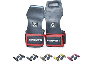 SINOVATI Paski do treningu siłowego, do treningu siłowego, do treningu siłowego, treningu crossfitu, kulturystyki i crossfitu, z podkładkami na nadgarstek 7 mm