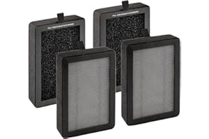 CHAIN PEAK (4 pezzi) LV-H128 filtri di ricambio compatibili con purificatore d'aria LEVOIT LV-H128/ ROVACS (RV60)/ PUURVSAS (HM669A), filtro True HEPA LV-H128 H13, filtri a carbone attivo 3 in 1