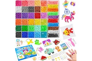 JOEJONI Kit de 30 couleurs de perles à eau, ensemble de 4000 perles magiques adhésives avec accessoires d'artisanat pour débutants, jouets DIY