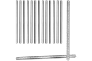 PYROCLASIA 15 varillas roscadas M6 x 100 mm, varillas roscadas de acero inoxidable 304 A2 V2A, rosca completa, varillas roscadas para conexiones de tornillo industriales, dispositivos