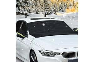 Zhufas Ice Funda para Parabrisas de Coche, Funda para Coche para Exteriores 190x107 cm, Parasol para Parabrisas Delantero de Coche, Funda para Ventana de Coche UV de Invierno, para Coche, SUV