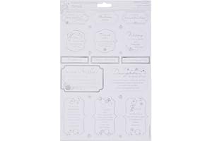 Anita's A4 Die-Cut Sentiments Foil Female, Self-Adhesive, Silver Embellishments Decor For Crafts, Card, Scrapbooking, Paper Crafts, Prepared So You Do Not Have The Hassle Of Die Cutting Yourself,