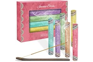 SCENTORINI Incense Sticks, Incense Sticks Multipack, 6 Packs, Incense Sticks with Holder for Yoga, Meditation, Outdoors, Incense Gift Pack for Home